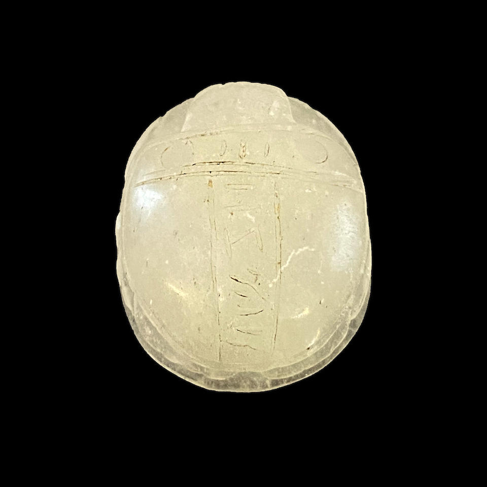 Bonhams Libyan Desert Glass Scarab Carving Together With Libyan Desert Glass Nugget