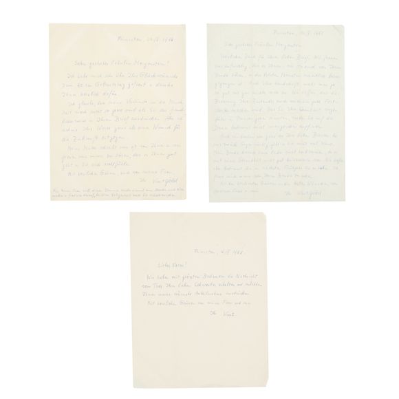 Bonhams : GÖDEL, KURT. 1906-1978. 3 Autograph Letters Signed (