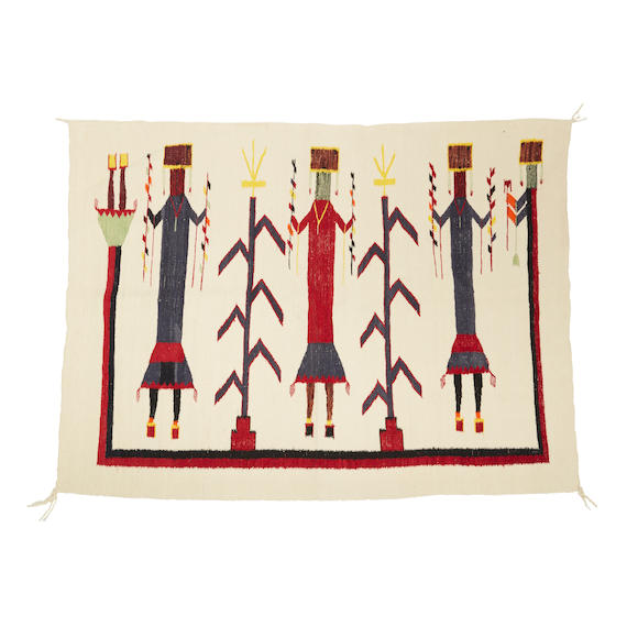 Bonhams : A Navajo Shiprock-style Yei rug