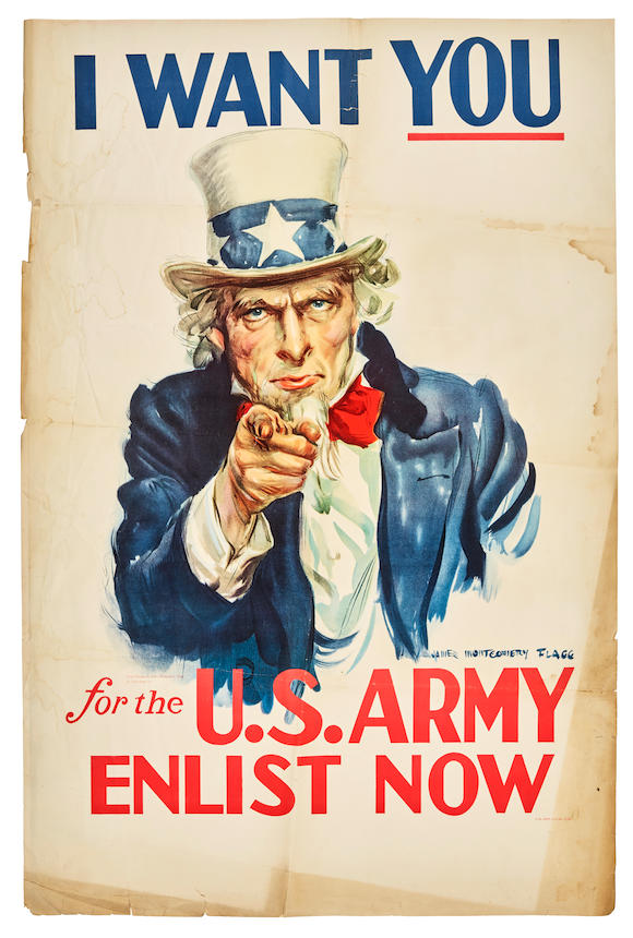 Bonhams : WORLD WAR II US ARMY RECRUITMENT POSTER. FLAGG, JAMES ...