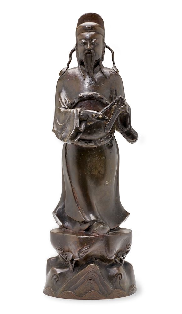 Bonhams A Bronze Figure of Cao Guojiu Ming Dynasty