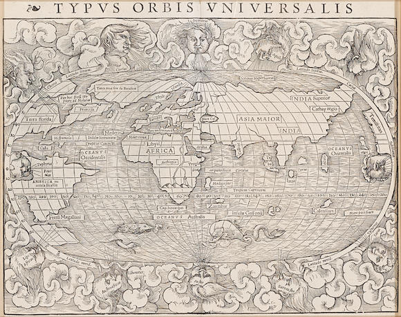 Bonhams : Münster, SEBASTIAN. 1488-1552. Typus orbis universalis. Basel ...