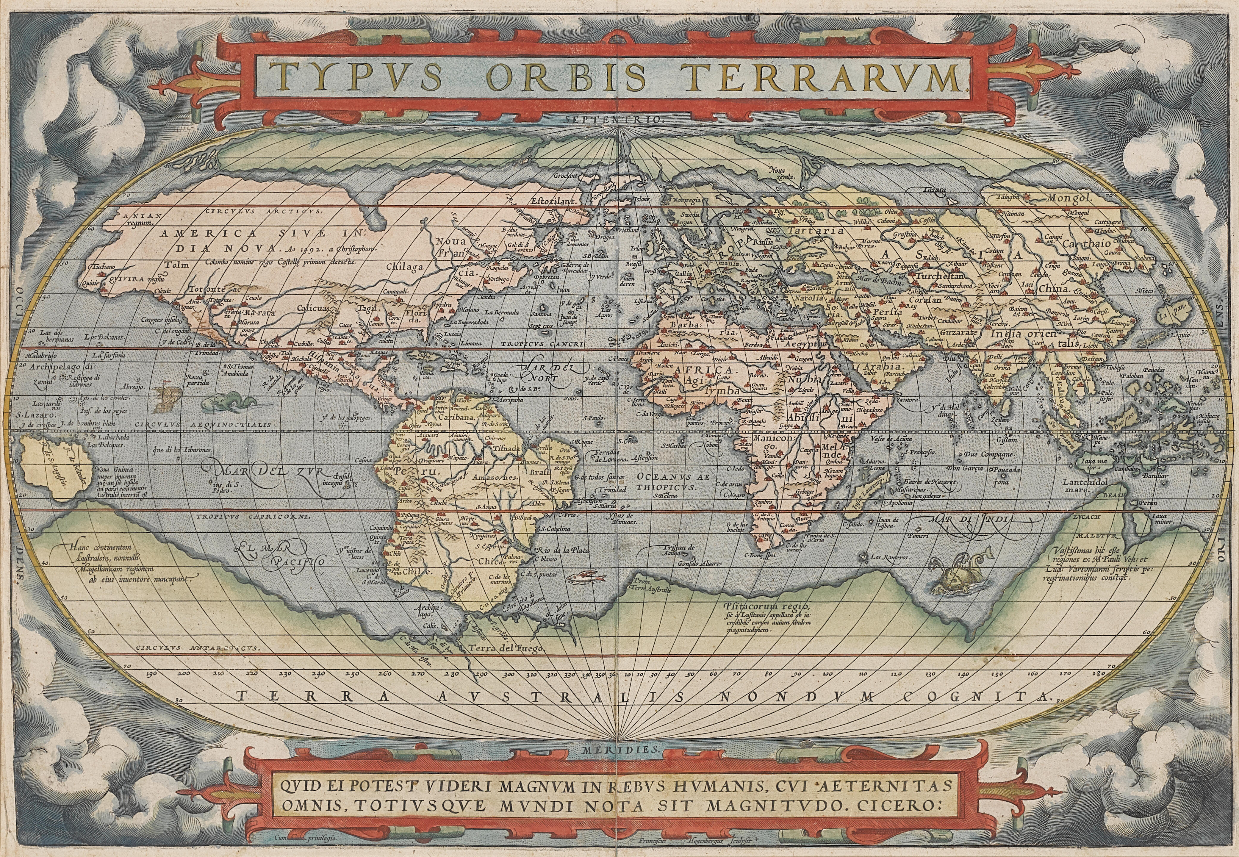 typus orbis terrarum abraham ortelius 1570