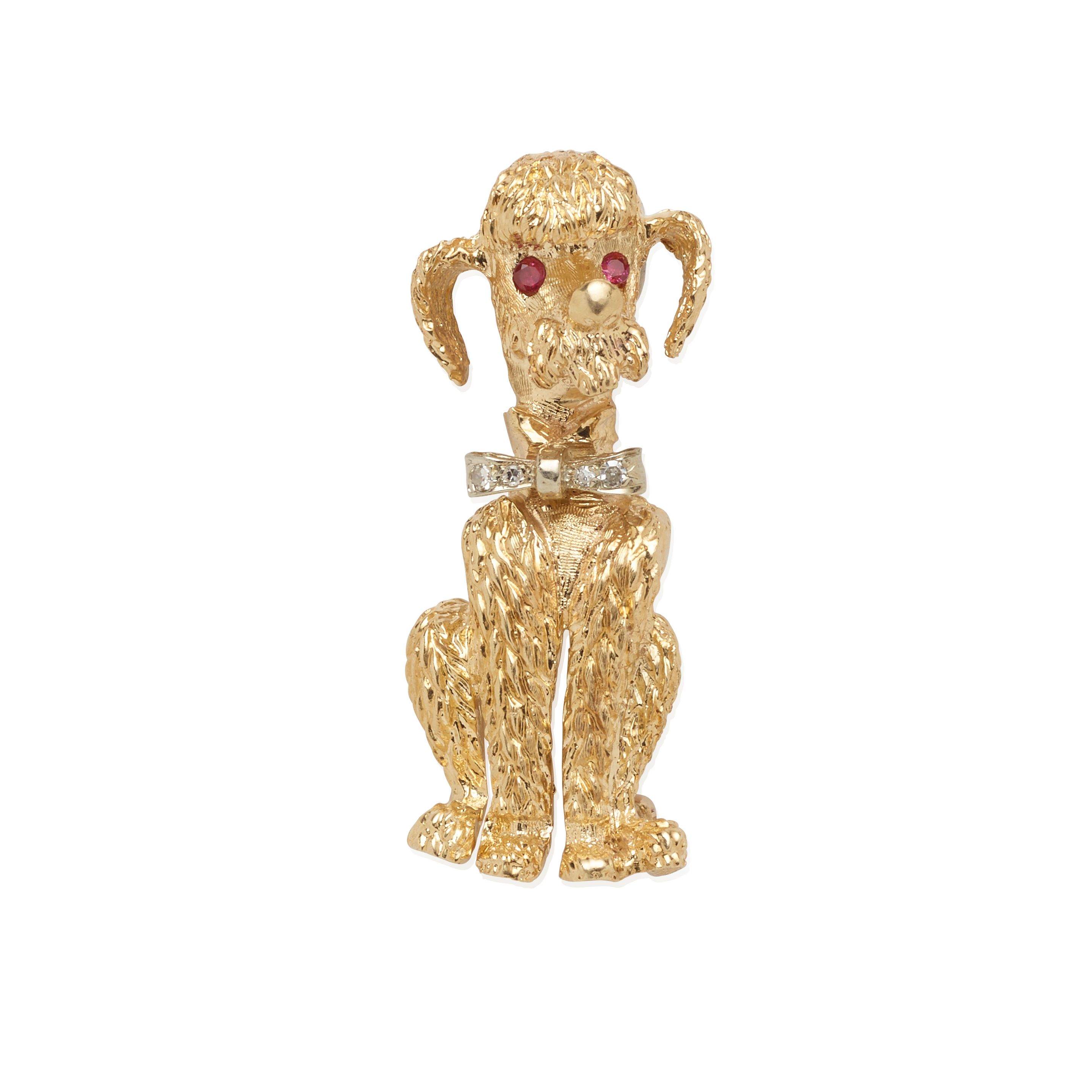 Gold, Diamond and Ruby Brooch