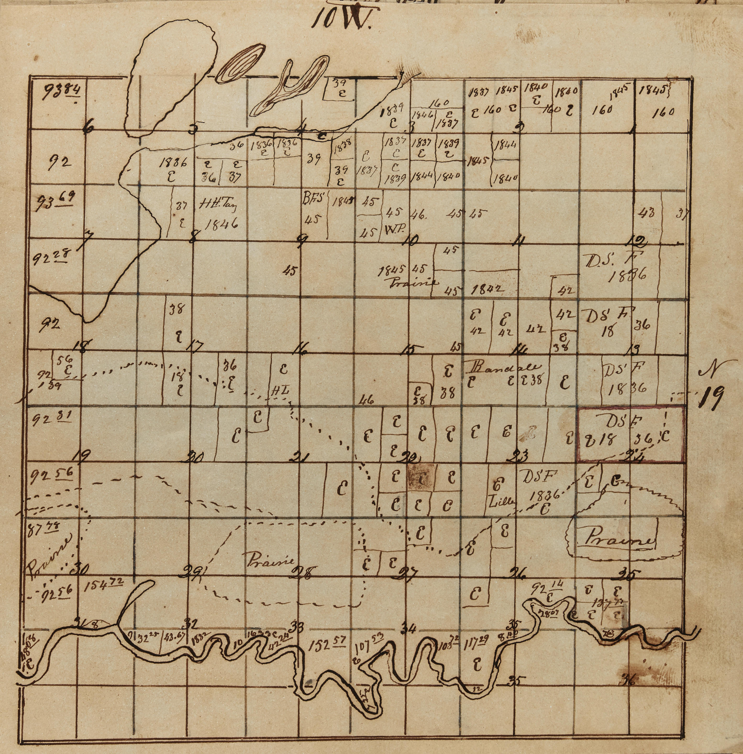 bonhams-early-illinois-plat-book-a-manuscript-plat-book-of-mason