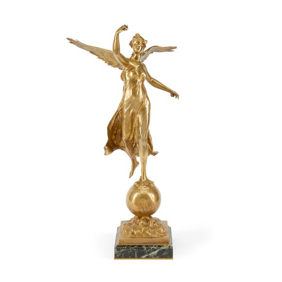 Bonhams : A gilt bronze figure of Victory After Paul Marie Ducuing ...