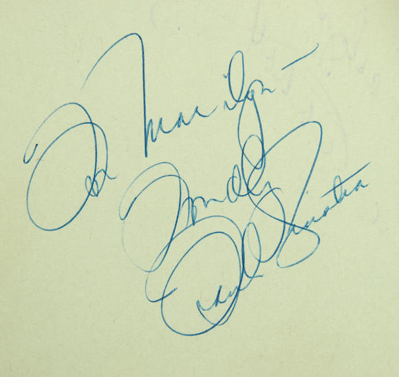 Bonhams : An autograph book featuring celebrity signatures