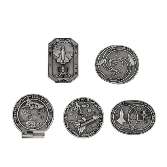 Bonhams : SPACE SHUTTLE ROBBINS SILVER MEDALLION GROUP STS 63, 67, 71 ...