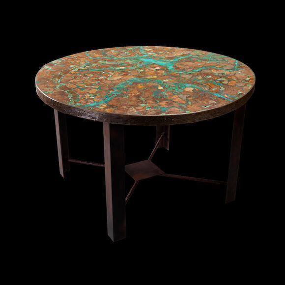 Bonhams Turquoise Inlay Table by Zee Haag