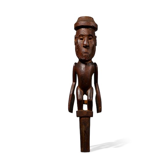 Moari Rapper Puppet Bonhams : MAORI HAND PUPPET, NEW ZEALAND