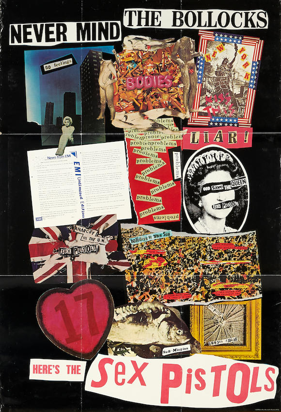 Bonhams A Sex Pistols Promotional Poster For Never Mind The Bollocks 1977 0453