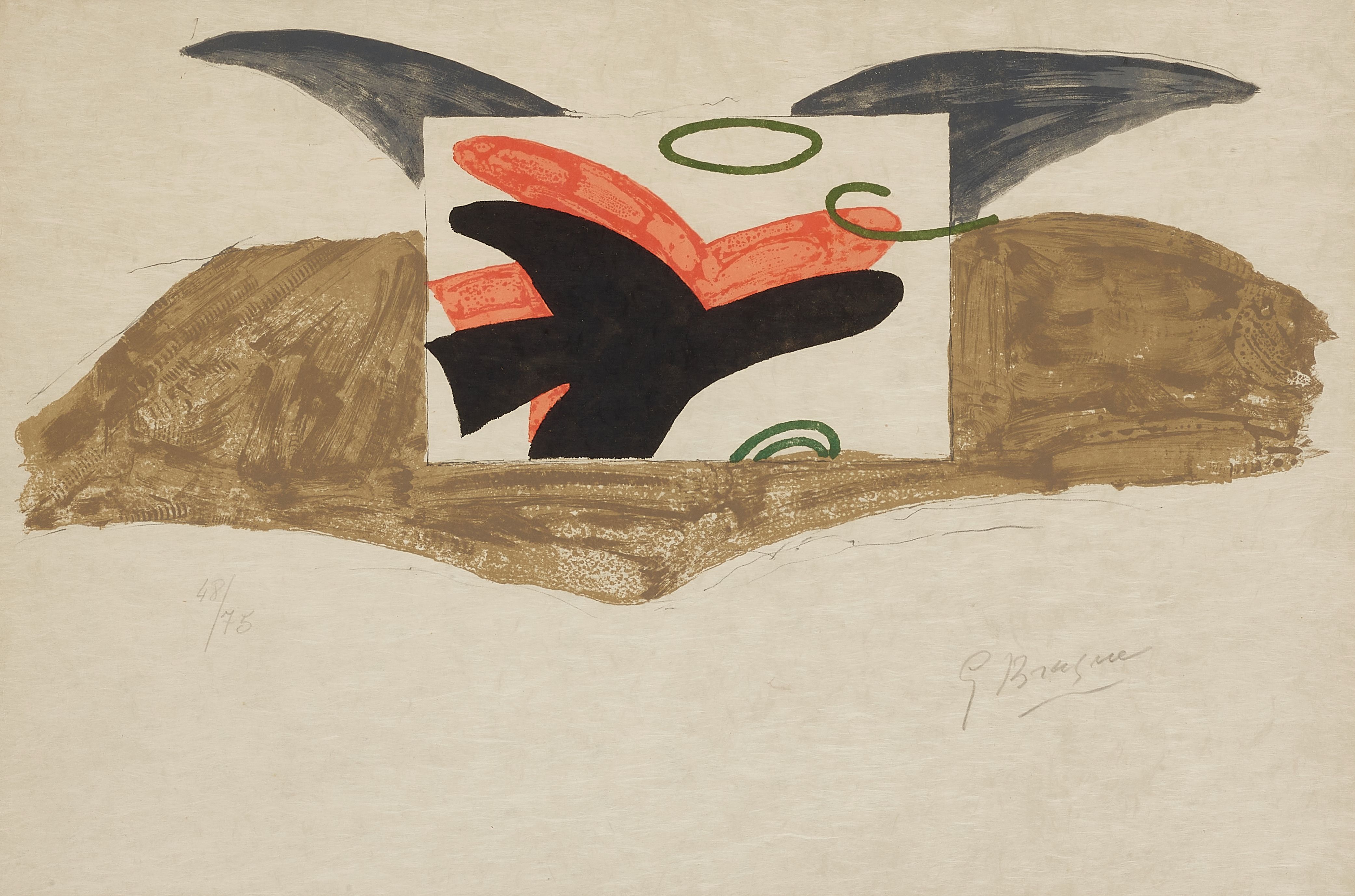 Affiche Pour L'Exposition Georges Braque--René Char