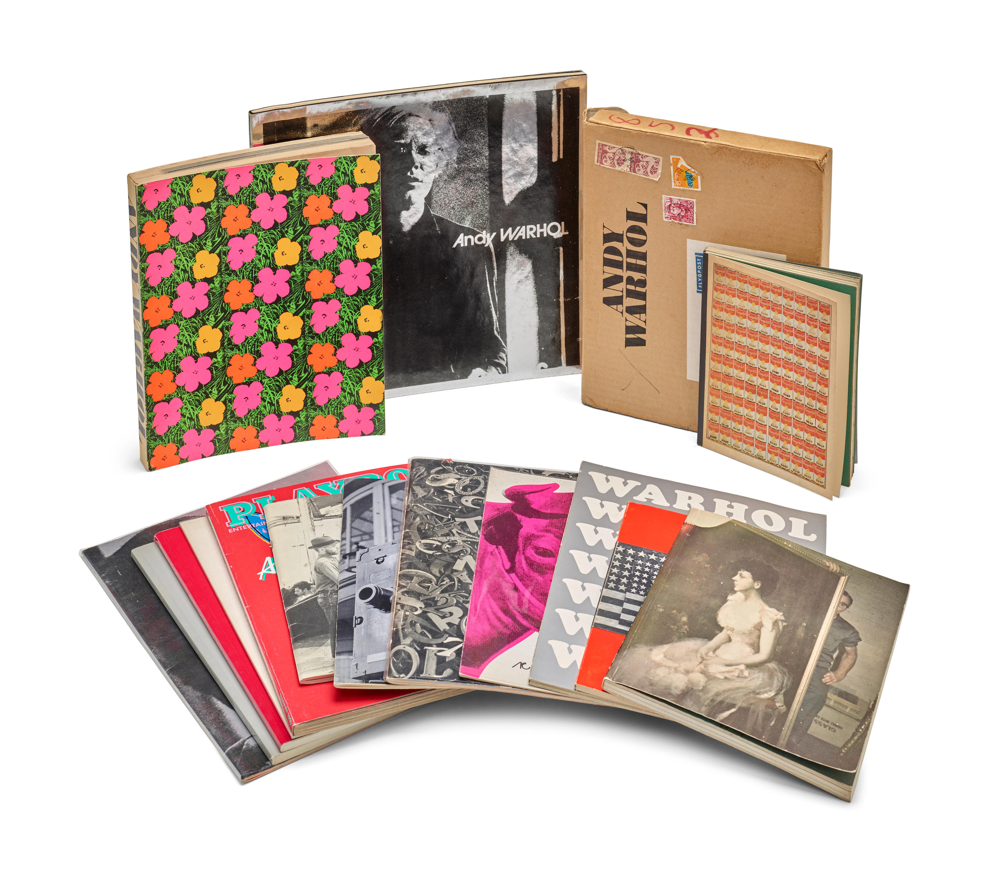 A COLLECTION OF IMPORTANT WARHOL CATALOGUES, SOME SIGNED: