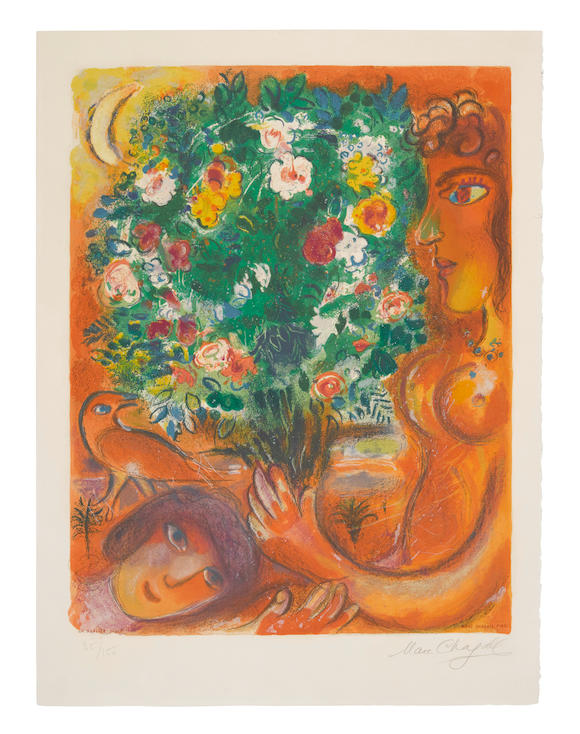 Bonhams : After Marc Chagall (1887-1985); by Charles Sorlier Femme au ...