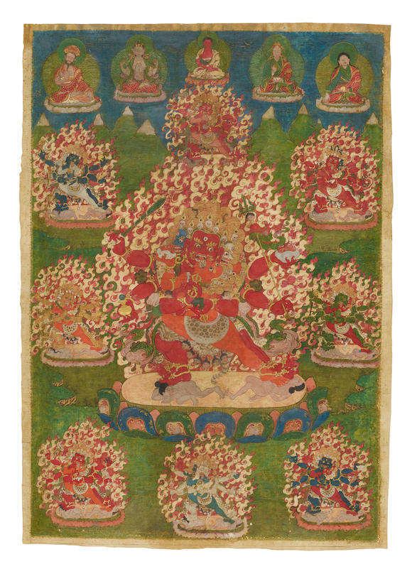 Bonhams : A Thangka Of Heruka Bhutan, 18th Century