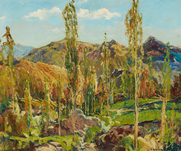 Bonhams : Charles Reiffel (1862-1942) In The Mountains 20 X 24in Framed 