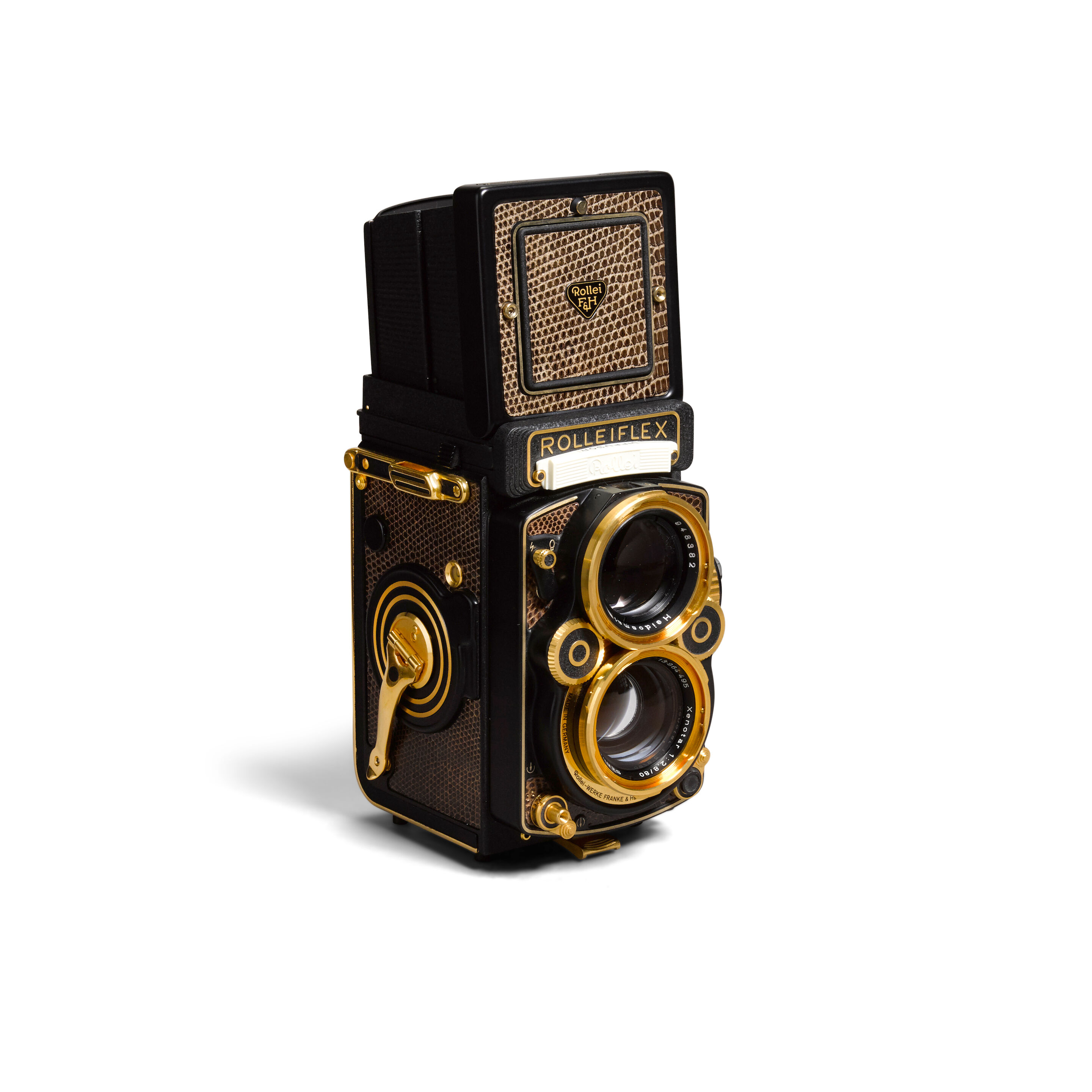 Bonhams : ROLLEIFLEX 2.8F AURUM Gold-Plated Twin Lens Reflex 