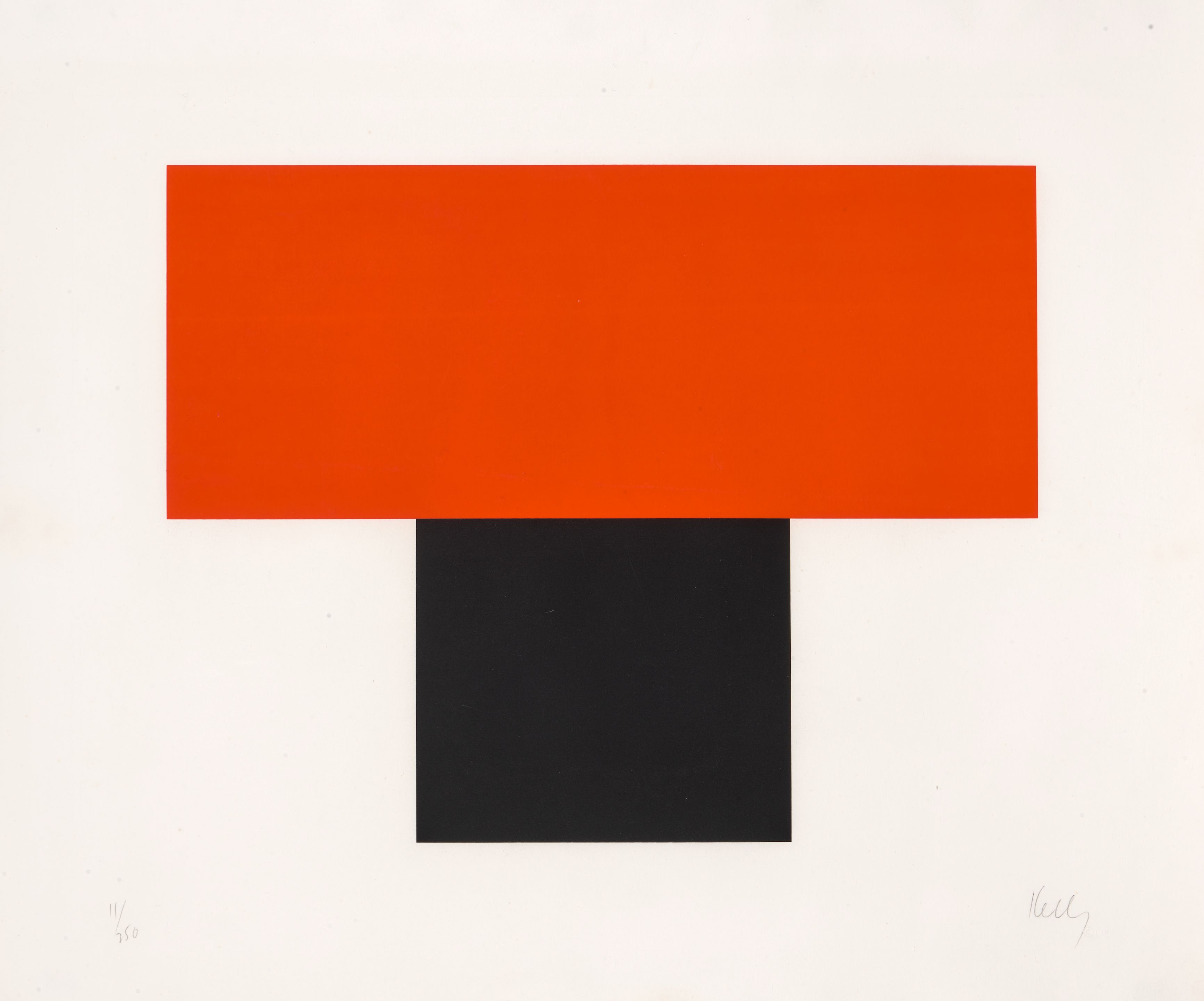 Red-Orange over Black