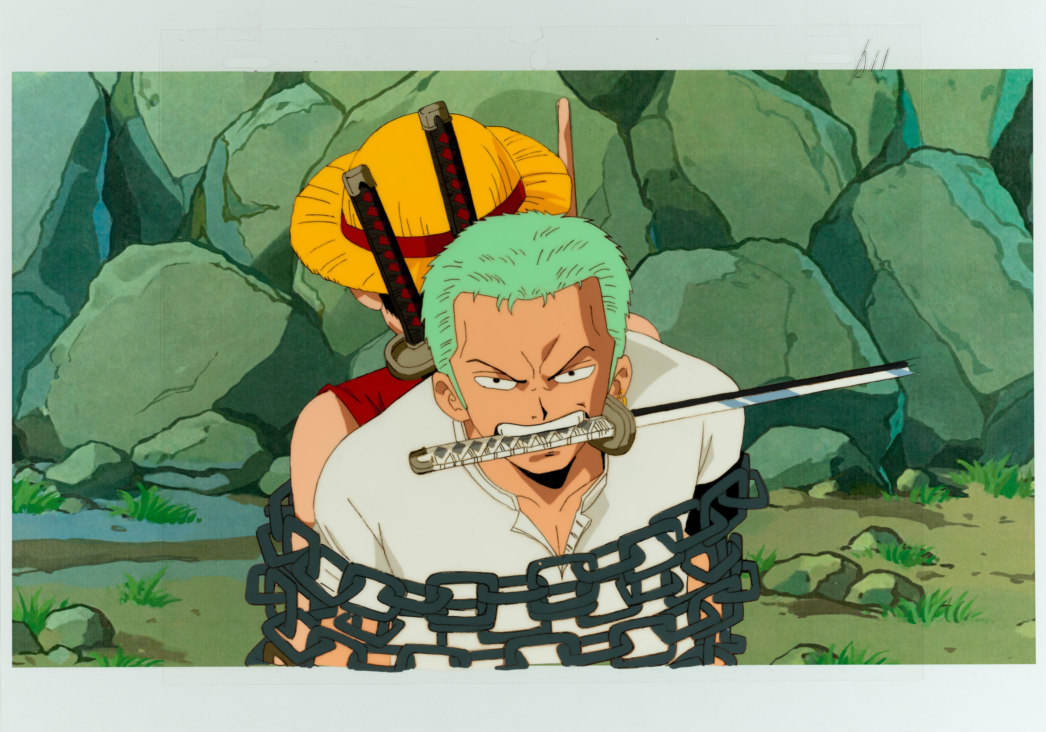 Defeat Him The Pirate Ganzack Bonhams : One Piece/Defeat The Pirate Ganzack, Monkey D. Luffy