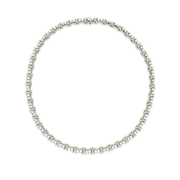 Bonhams : SCHLUMBERGER FOR TIFFANY AND CO. A PLATINUM AND DIAMOND NECKLACE