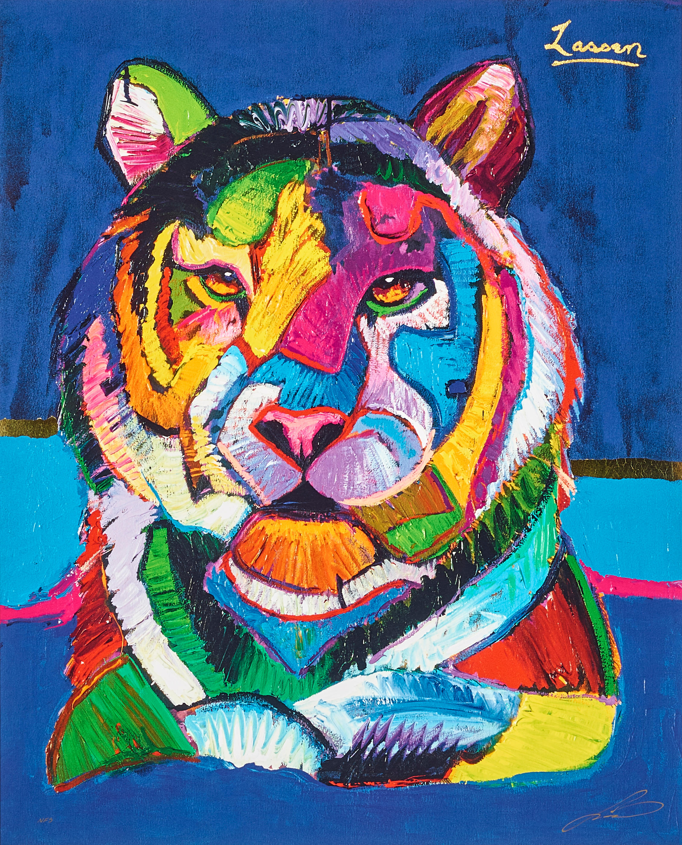 Тигр картина кубизм