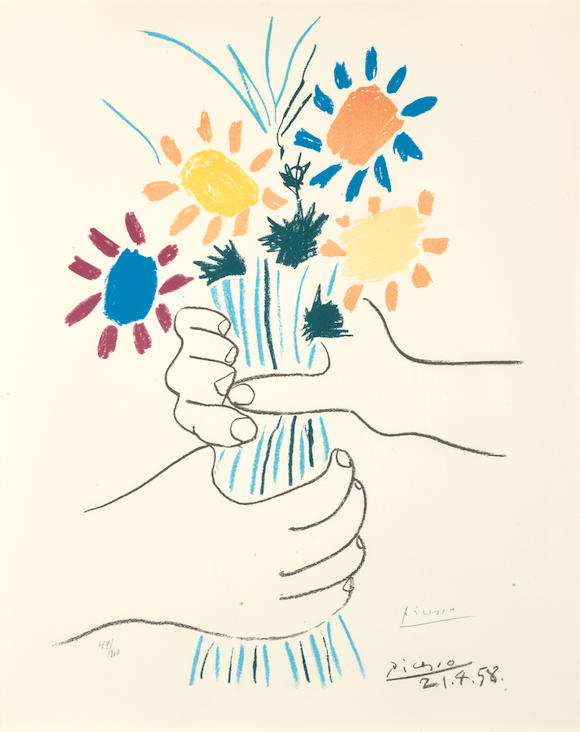 Bonhams : Pablo Picasso (1881-1973); Bouquet de Fleurs;