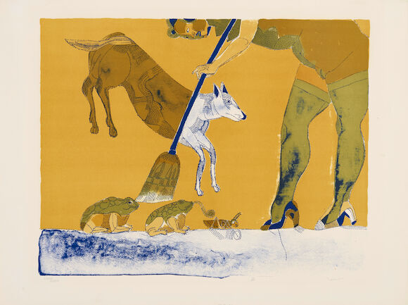 Bonhams : Francisco Toledo (1940-2019); Sweeping the Frogs, from the ...