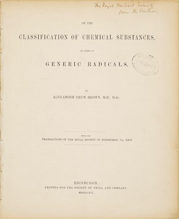 Bonhams CHEMISTRY. A group of 4 items relating to Alexander Crum