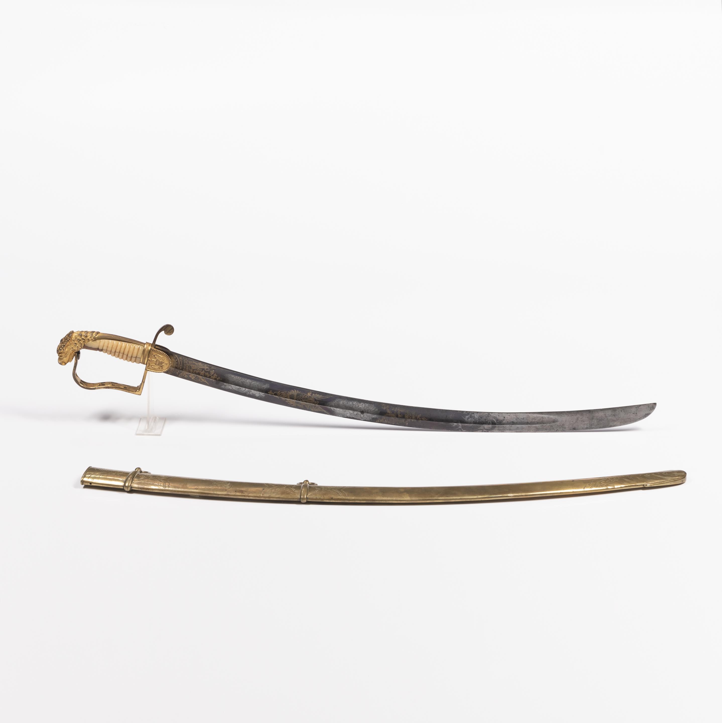 Eagle Pommel Artillery or Cavalry Officer's Sword and Scabbard ...