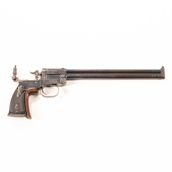 Bonhams Skinner Marble Arms Game Getter Doublebarrel Pistol Curio or