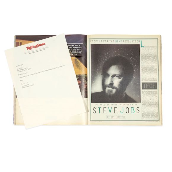 Bonhams PERSONAL ITEMS FROM STEVE JOBS' NeXT OFFICE Including