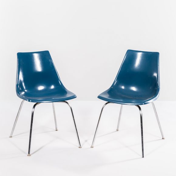 Bonhams Skinner Pair of Eamesstyle Krueger Metal Products Shell