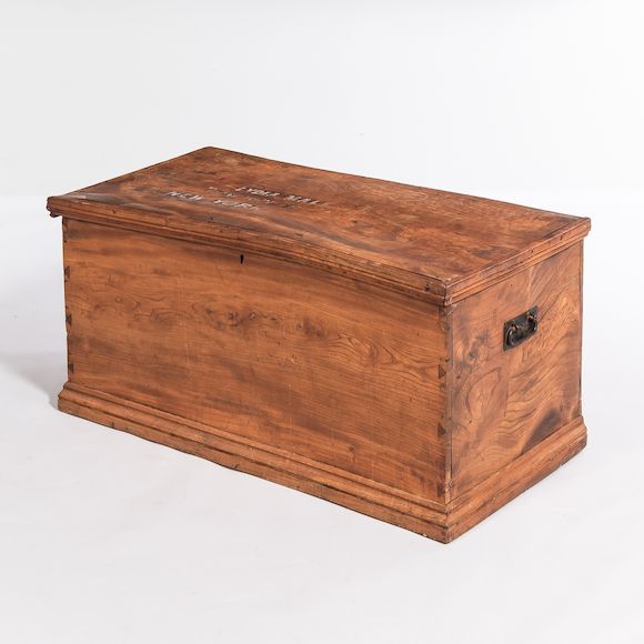 Bonhams Skinner Hardwood and Iron Storage Chest