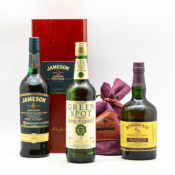 Bonhams Skinner Mixed Irish Whiskey, 3 750ml bottles