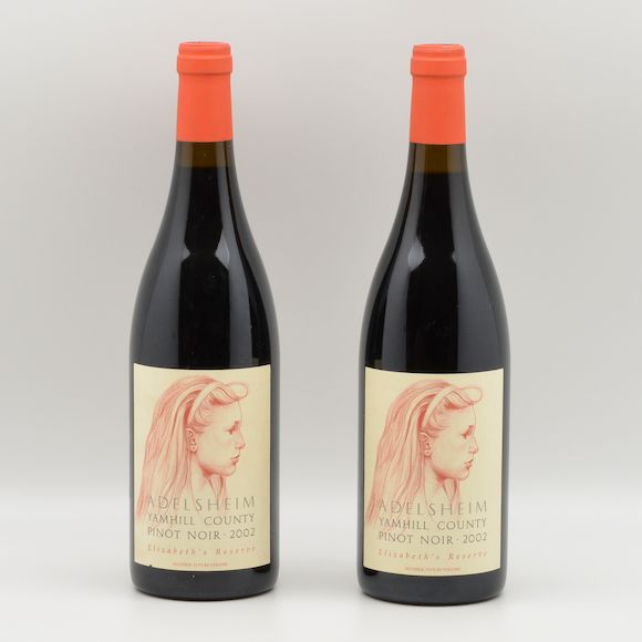 Bonhams Skinner Adelsheim Pinot Noir Elizabeth Reserve 2002, 2 bottles