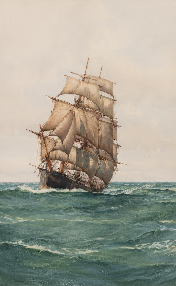 Bonhams Skinner : Montague Dawson (British, 1890-1973) Clipper Ship ...