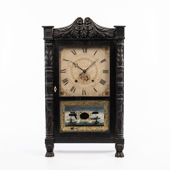 Bonhams Skinner : Seth Thomas Carved Mahogany Shelf Clock Plymouth ...