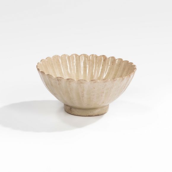Bonhams Skinner Creamglazed Stoneware Chrysanthemum Bowl