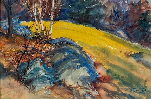Bonhams Skinner : Dodge Macknight (American, 1860-1950) Autumn Hillside ...