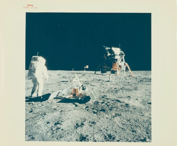 Bonhams : APOLLO 11: ALDRIN DEPLOYS THE EASEP ON THE LUNAR SURFACE ...