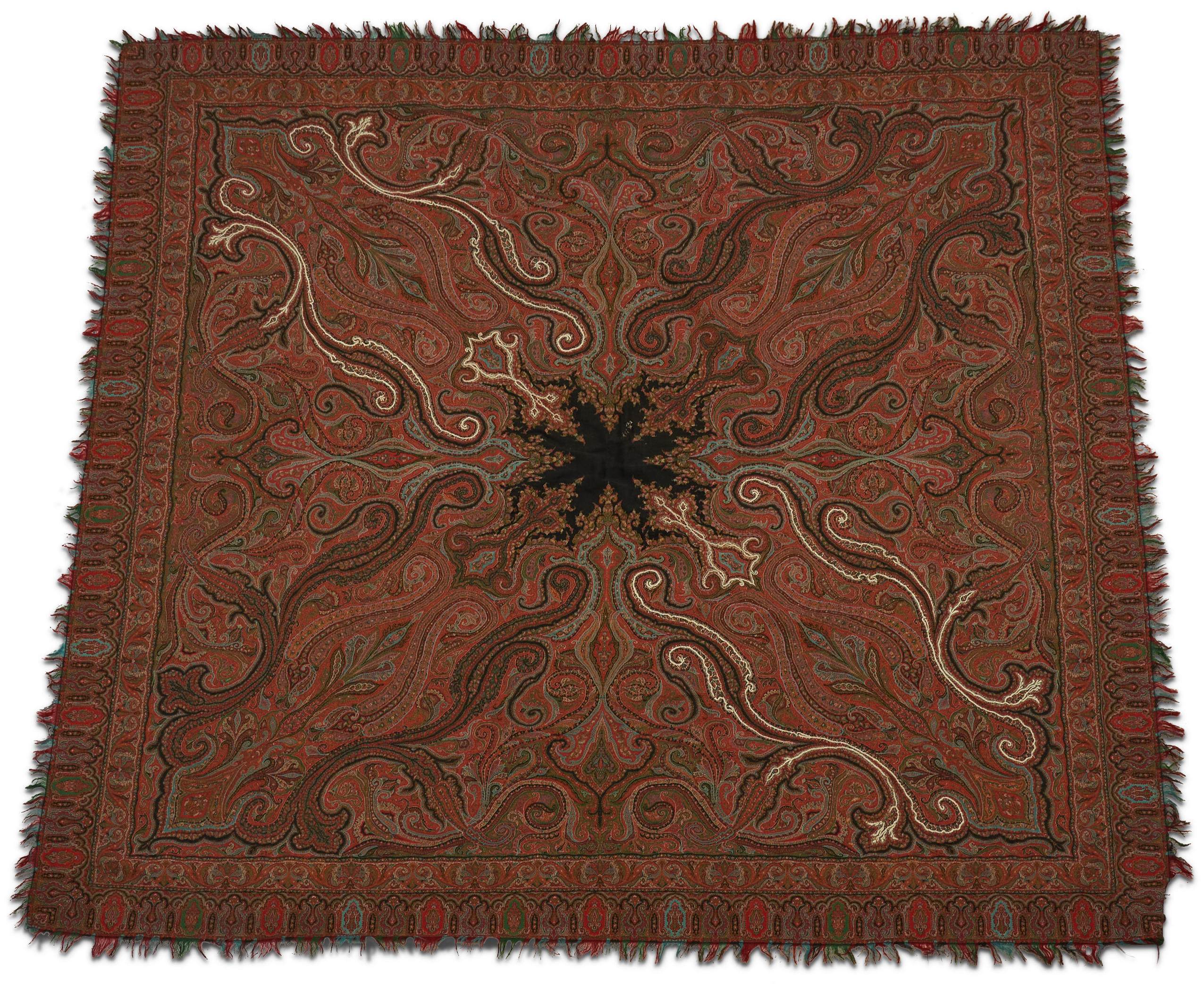 Bonhams Skinner : Kashmir Long Shawl India 4 ft. 5 in. x 11 ft. 6 in.