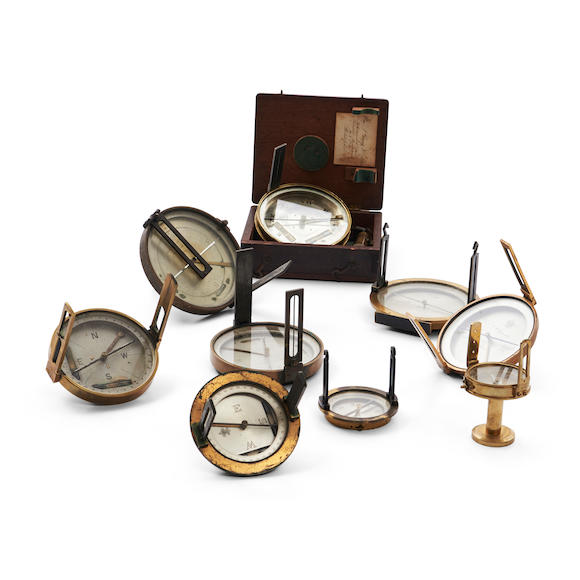 Bonhams Skinner : Nine Pocket or Railroad Compasses, 19th/20th century,