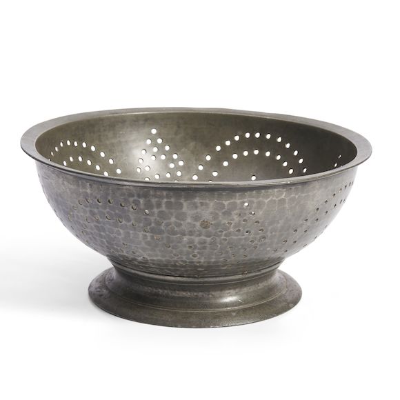 Bonhams Skinner English Pewter Colander