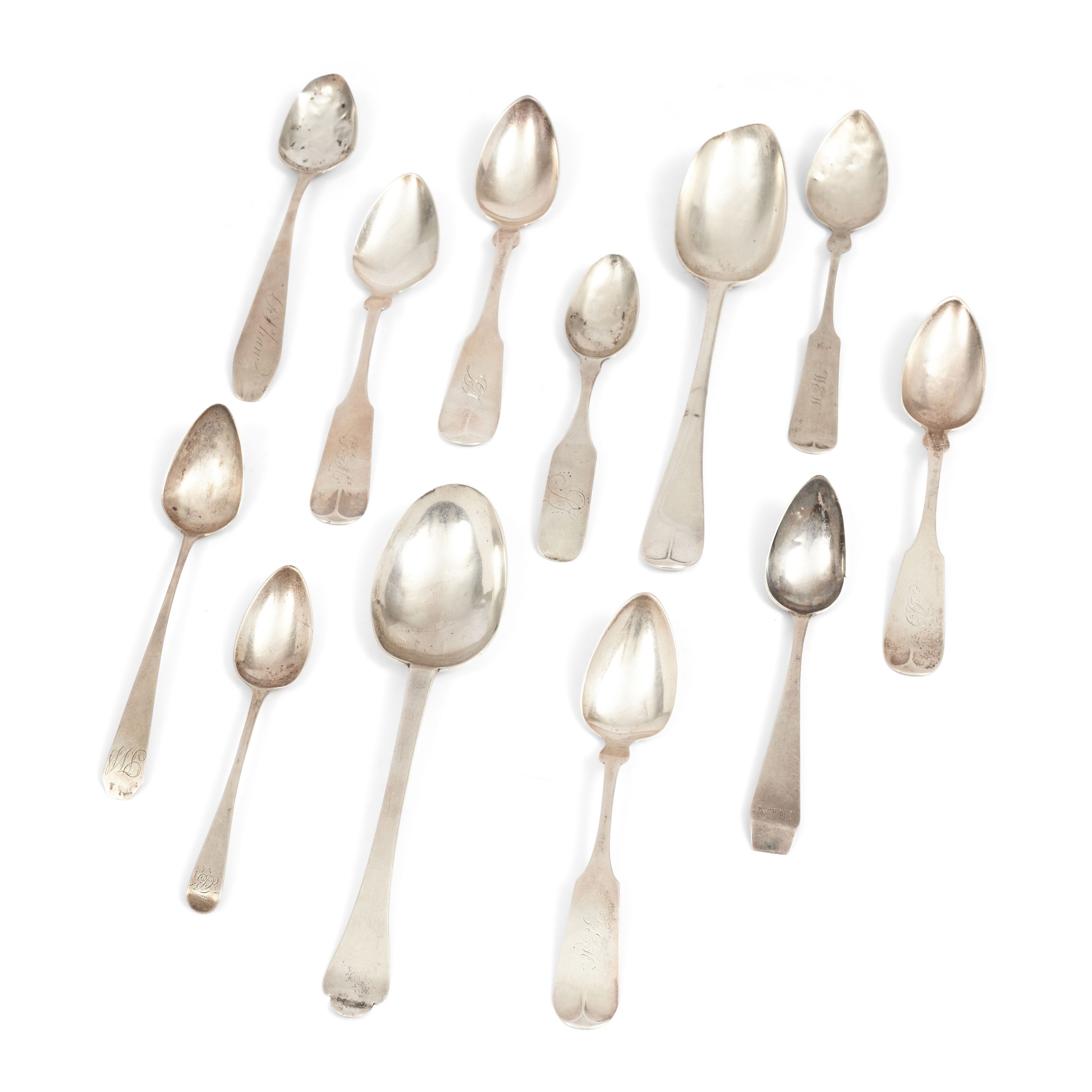 Bonhams Skinner Assembled Group of Silver Spoons, England and America