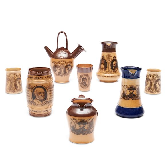 Bonhams Skinner Eight Doulton Lambeth and Royal Doulton Black