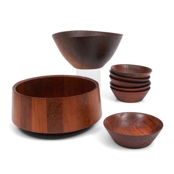 Bonhams Skinner Midcentury Modern Salad Bowls Delavan Designs walnut