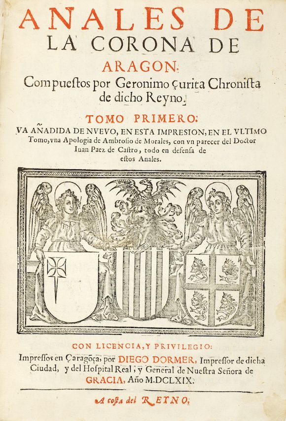 Bonhams ZURITA, JERÓNIMO. 15121580. Anales de la Corona de Aragón