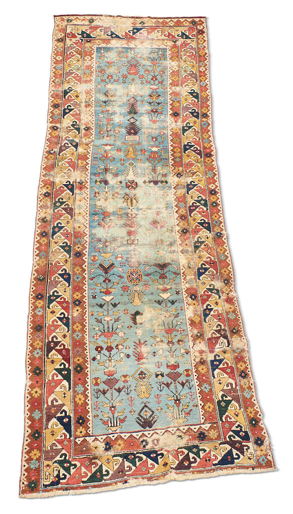 Bonhams Skinner : Early Caucasian Runner Caucasus 3 ft. 2 in. x 10 ft ...