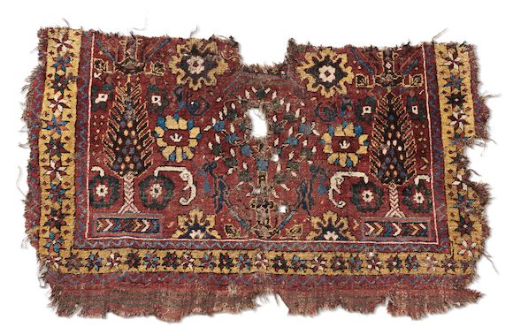 Bonhams Skinner : Early Central Asian Rug Fragment Central Asia 3 ft. 5 ...