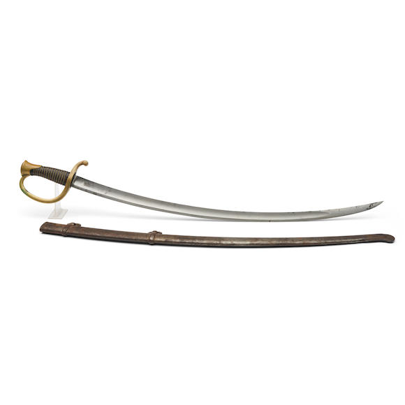 Bonhams Skinner : French Model 1829 Mounted Artillery Saber and Scabbard,